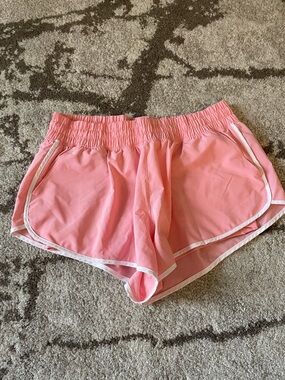 Offline by aerie Women’s Pink Athletic Shorts with White Trim